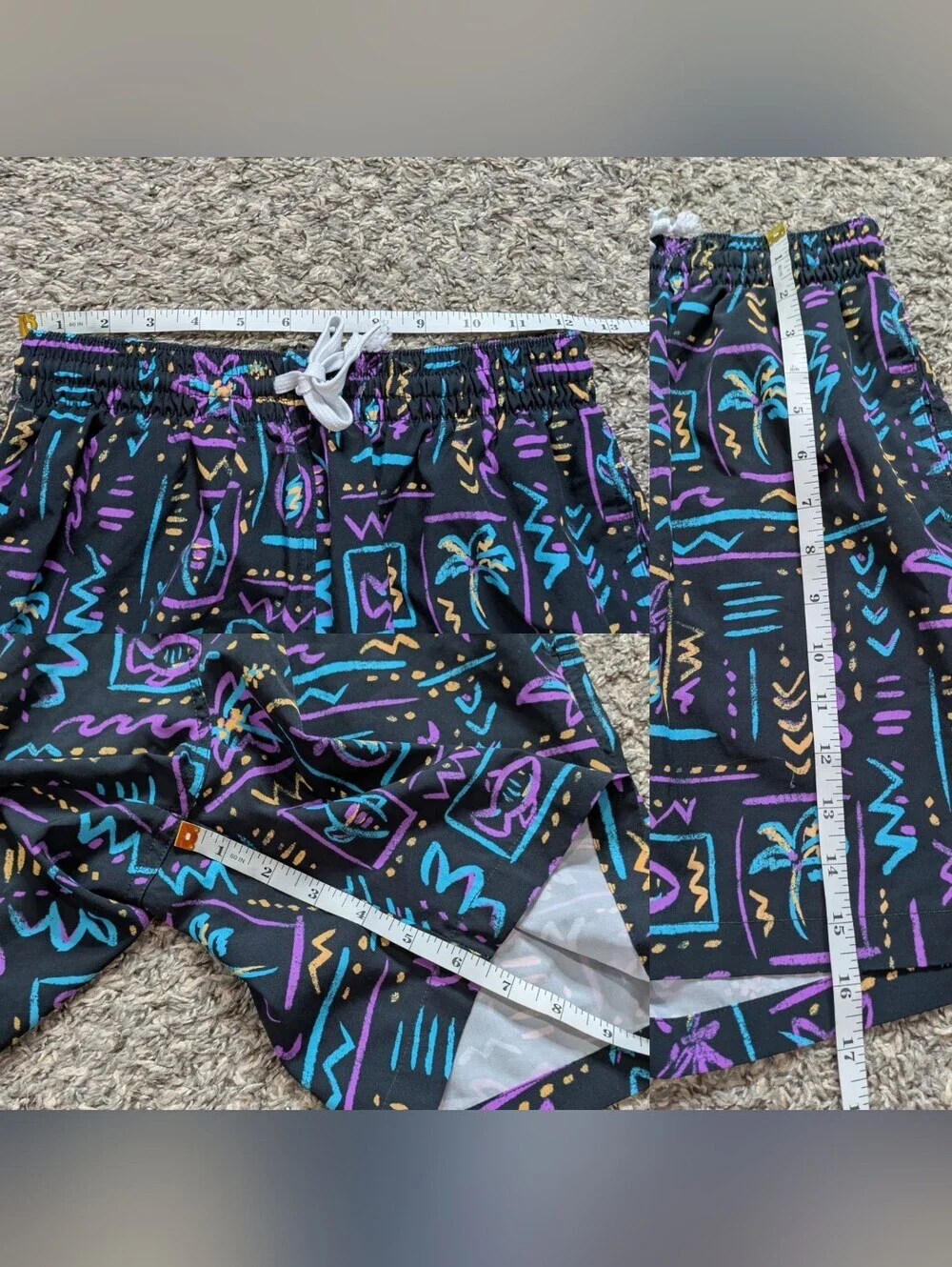 Chubbies The Nine Ts Black Blue Purple Retro Geometric 7